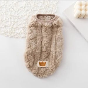 Dog Sweater Vest - Beige Brown/Small